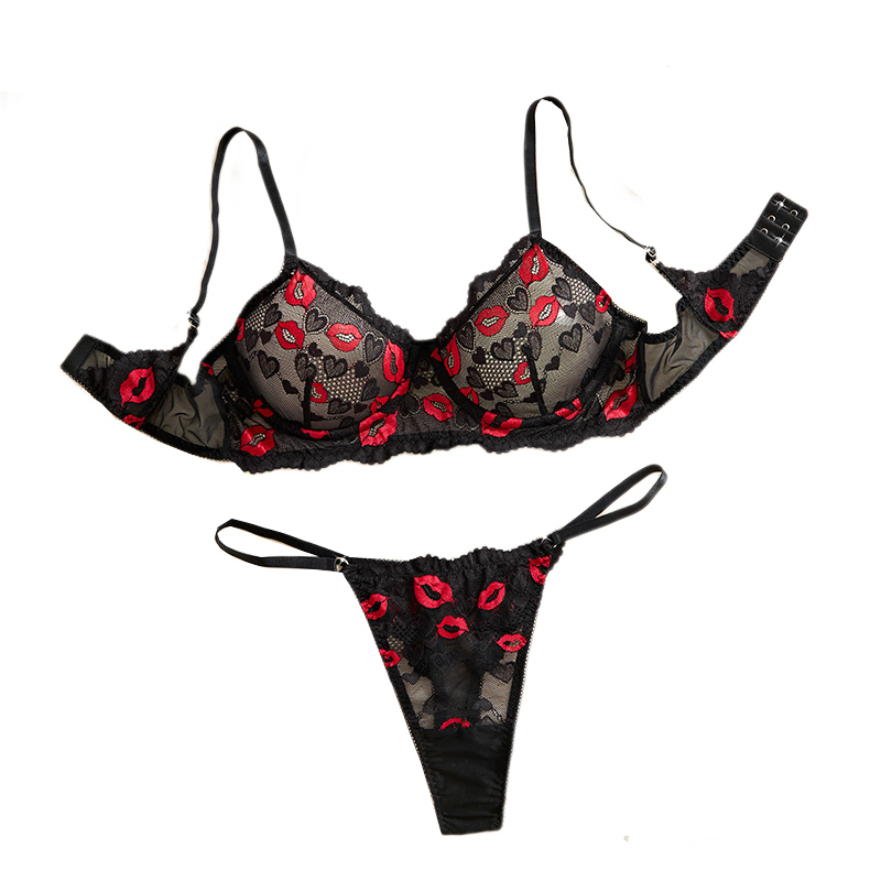 Transparent Lace Underwear Sex - Lace Bralette Set 评论和价格